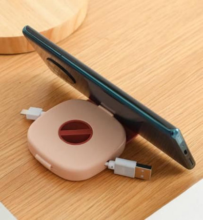 2-in-1 Rotating Cable Organizer and Phone Stand