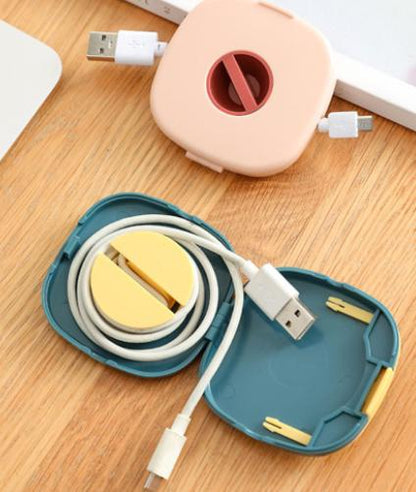 2-in-1 Rotating Cable Organizer and Phone Stand